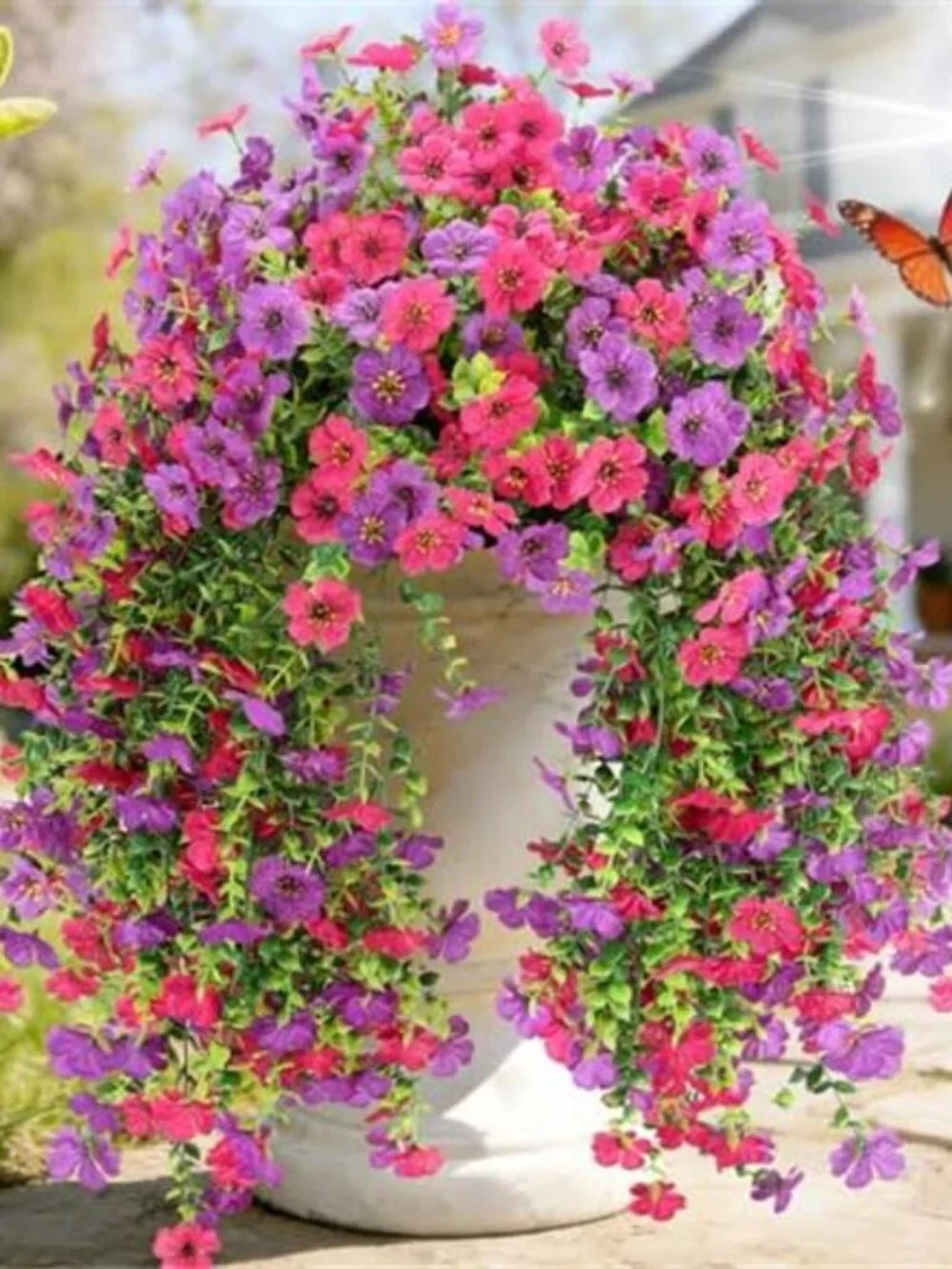 2 Pack Fake Flowers for Spring Decor Hanging Artificial Flowers for Door